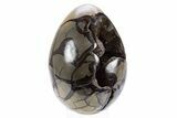 Septarian Dragon Egg Geode - Black Crystals #305821-1